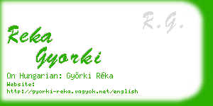 reka gyorki business card